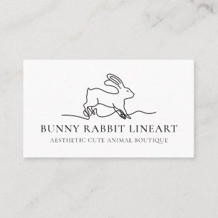 Carte De Visite Lapin blanc dessin bébé animal