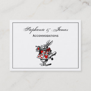 Carte De Visite Lapin Blanc Trompettiste Alice aux Pays des Mervei