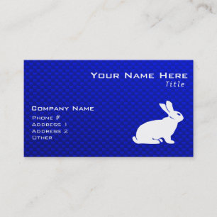 Carte De Visite Lapin bleu