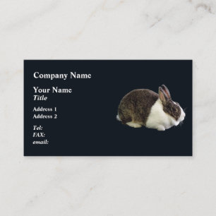 Carte De Visite Lapin néerlandais Brown et blanc