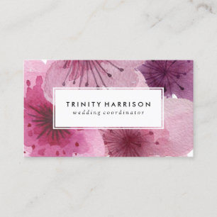 Carte De Visite L'aquarelle fleurit Boho floral