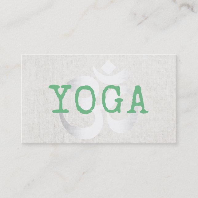Carte De Visite L'argent OM d'instructeur de yoga signent la toile (Devant)