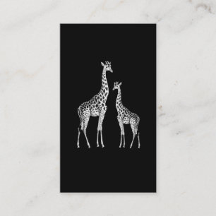 Carte De Visite L'art animalier amusant de la Girafe