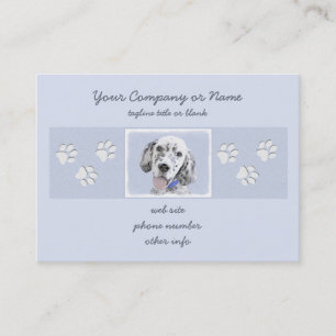 Carte De Visite L'art du chien peintre Blue Belton