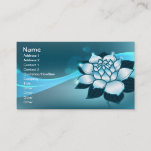 Carte De Visite L'art spirituel fin floral de Lotus Bleu