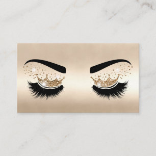 Carte De Visite L'artiste de maquillage Crown Lashes Beauty Salon 