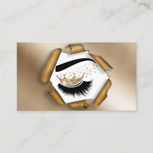 Carte De Visite L'artiste de maquillage Crown Lashes Beauty Salon
