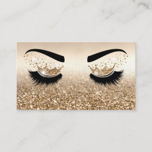 Carte De Visite L'artiste de maquillage Crown Lashes Beauty Salon