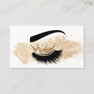 Carte De Visite L'artiste de maquillage Crown Lashes Beauty Salon 