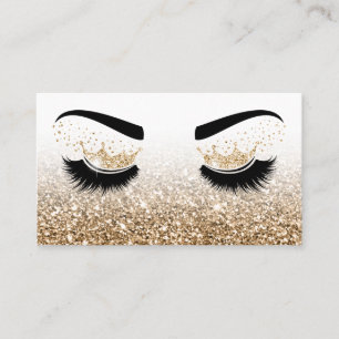 Carte De Visite L'artiste de maquillage Crown Lashes Beauty Salon