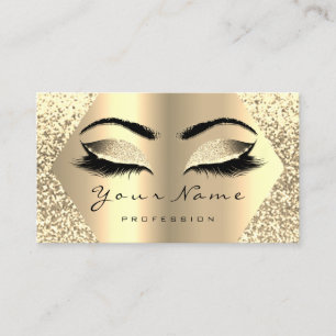 Carte De Visite L'artiste de maquillage de Parties scintillant d'o