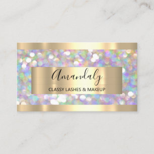Carte De Visite L'artiste de maquillage Eyelashes Gold Parties sci