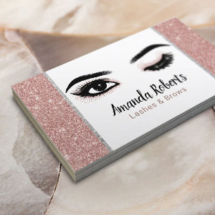 Carte De Visite L'artiste du maquillage des cils Wink Beye Rose Go