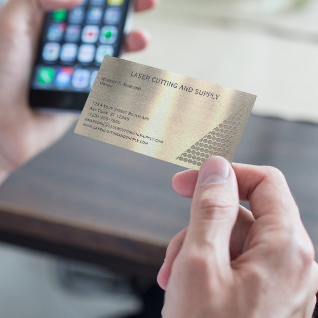 Carte De Visite Laser Coupe et Approvisionnement en laiton (Créateur téléchargé)