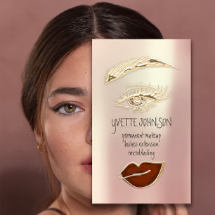 Carte De Visite Lash Brow Maquillage permanent Lèvres Brown QRCod