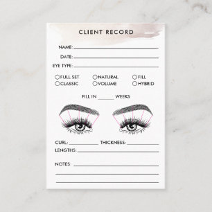 Carte De Visite Lash Client Record Ajouter un logo 