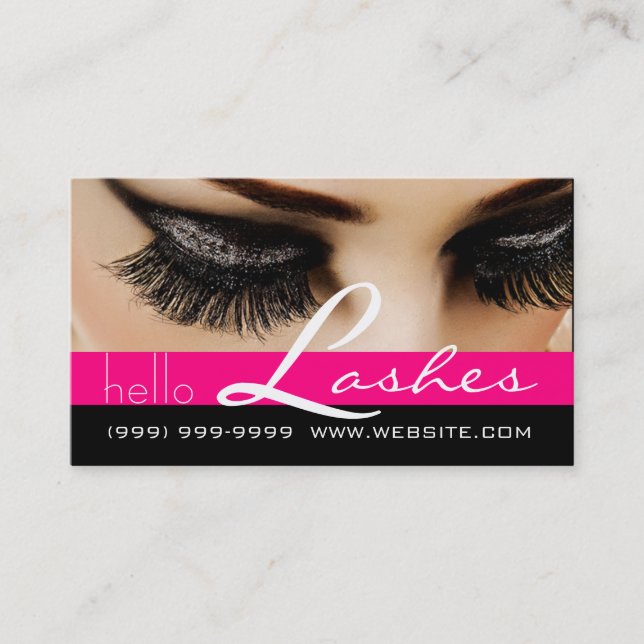Carte De Visite Lash Extensions Lashes Beauté Cosmetologie Salon (Devant)