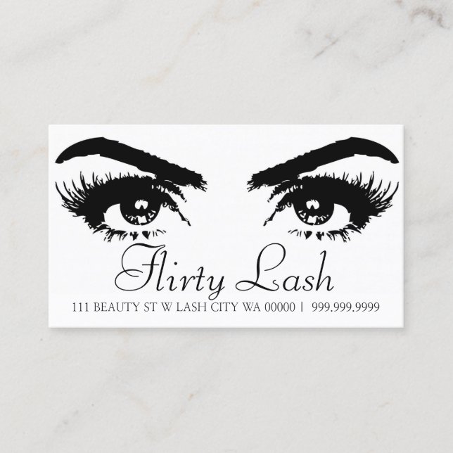 Carte De Visite Lash Extensions Lashes Beauty Cosmetology Salon (Devant)