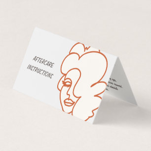 Carte De Visite Lash Eyelash Extensions Instructions AfterCare