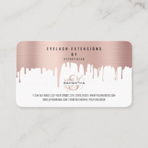 Carte De Visite Lash Instructions pour les soins postérieurs Rose