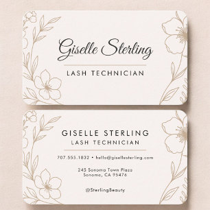 Carte De Visite Lash Tech Floral