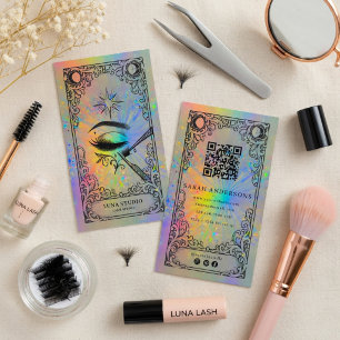 Carte de visite Lash Tech   Salon de beauté hologr