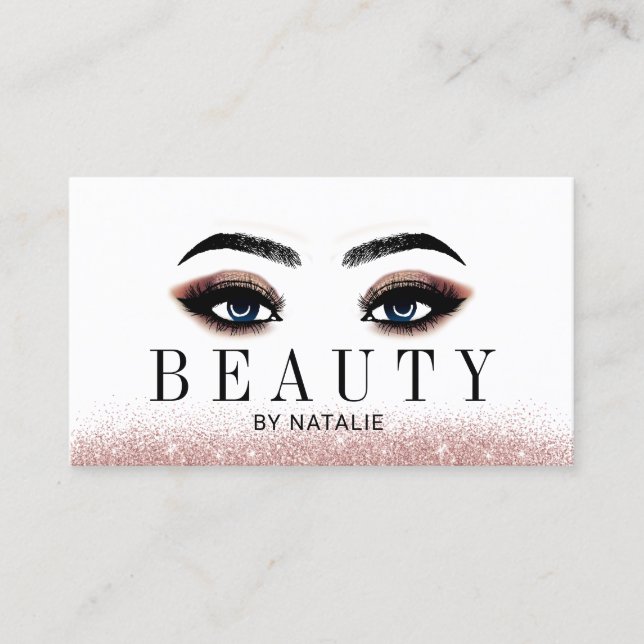 Carte De Visite Lashes Artiste maquillage Blue Eye Beauté Salon (Devant)