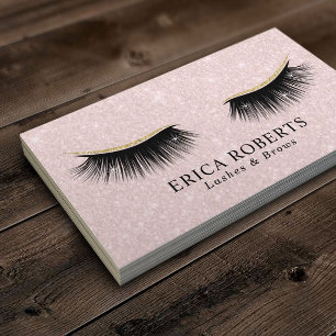 Carte De Visite Lashes Artiste maquillage Blush Pink Beauon Salon