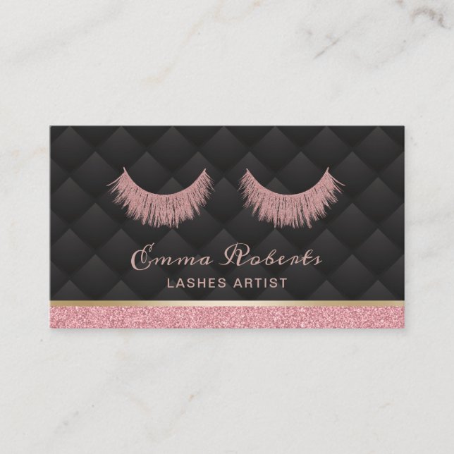Carte De Visite Lashes Artiste maquillage Luxe Eyelash Extensions (Devant)