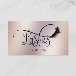 Carte De Visite Lashes Beauty Maqueup Girl Lash Holographic Foil