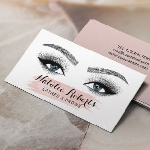 Carte De Visite Lashes Bros maquillage Artiste Blue Eyes Blush Sal