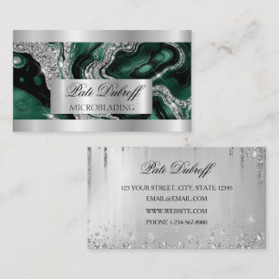 Carte De Visite Lashes & Brosses Microblading Parties scintillant 