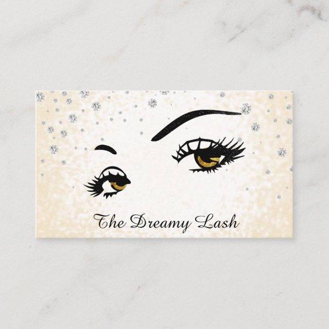 Carte De Visite *~* Lashes Brows Extensions Bling Parties scintill (Devant)