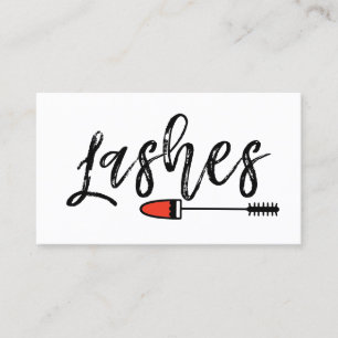 Carte De Visite Lashes Brows Script moderne minimal maquillage bea