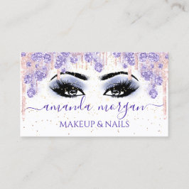 Carte De Visite Lashes Coiffeur maquillage Artiste Smoky Blue
