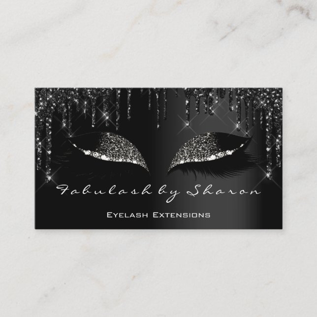 Carte De Visite Lashes de maquillage Eyelash Black Drivers Profess (Devant)