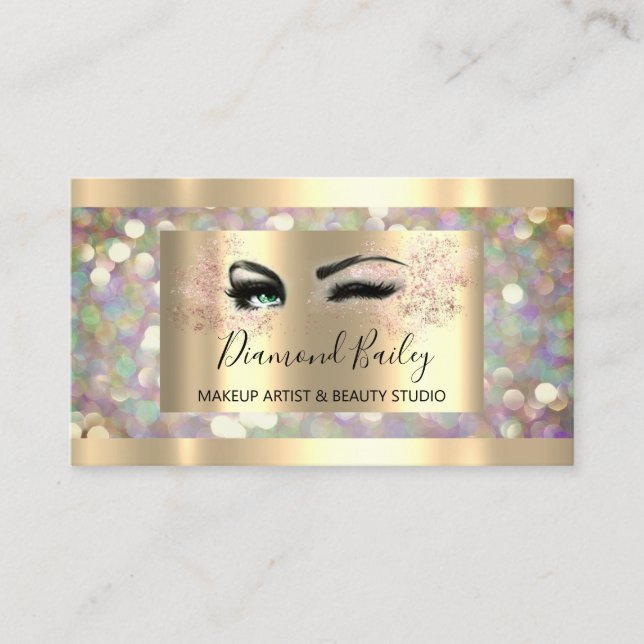 Carte De Visite Lashes de maquillage professionnel Brosses Hologra (Devant)