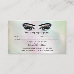 Carte De Visite Lashes Extension Aftercare Instructions luxe