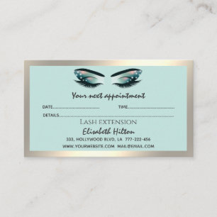 Carte De Visite Lashes Extension Aftercare Instructions luxe