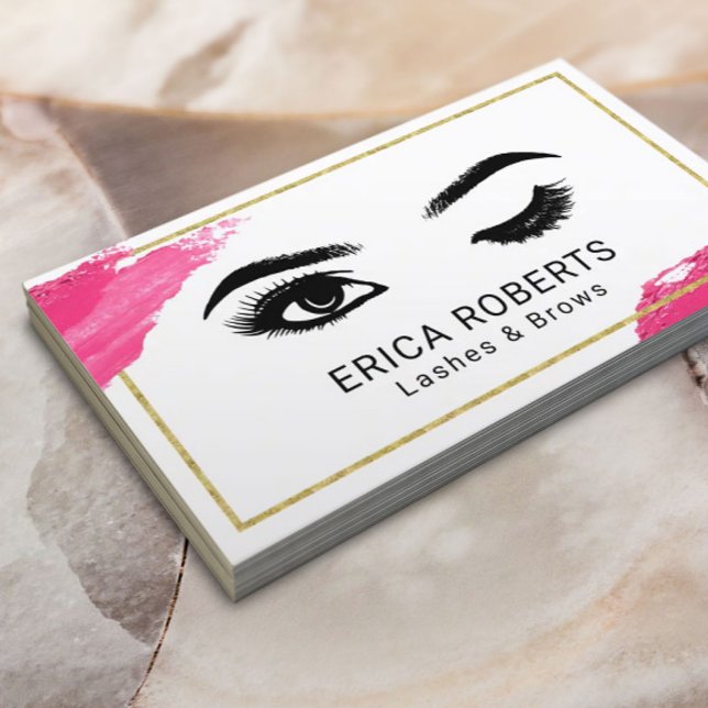 Carte De Visite Lashes Eyelash maquillage Artiste Wink Eye Beauté  (Créateur téléchargé)