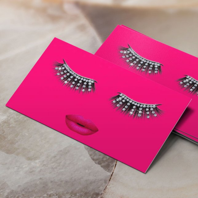Carte De Visite Lashes Hot Rose Eyelash Yeux maquillage Artiste Be (Créateur téléchargé)