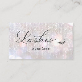 Carte De Visite Lashes Logo Iridescente Bokeh Sparkle