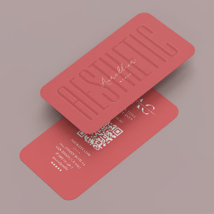 Carte De Visite Lashes Maquillage Artiste Beauté Esthétique Corail