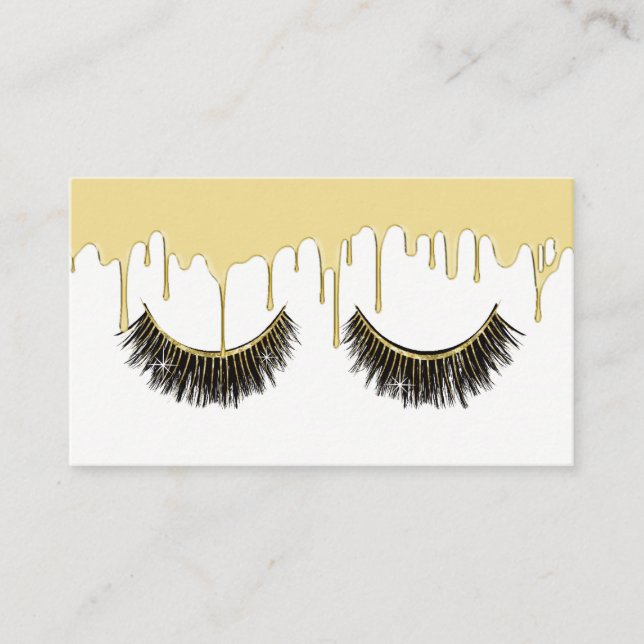 Carte De Visite Lashes maquillage Artiste de maquillage moderne Go (Devant)