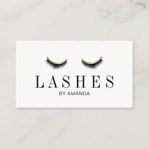 Carte De Visite Lashes Maquillage Artiste Moderne Or Extension Eye