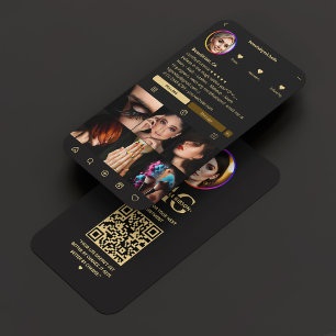 Carte De Visite Lashes Maquillage Artiste Nail Tech Black Instagra