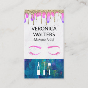 Carte De Visite Lashes oculaires   Maquillage de la Parties scinti