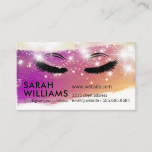 Carte De Visite Lashes oculaires   Poussière étoilée et lumière