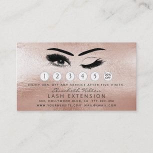 Carte De Visite Lashes Prolongation Instructions pour les soins po