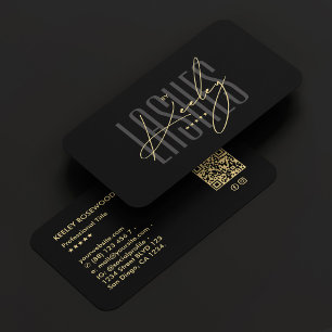 Carte De Visite Lashes Tech Signature Maquillage Artiste Élégant N